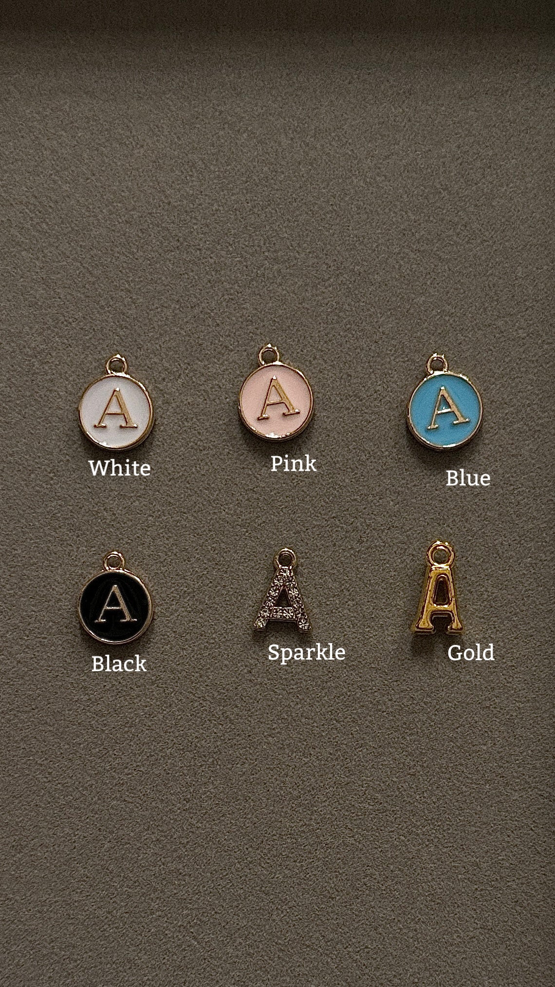 6 charms Pin-Gold Crystal